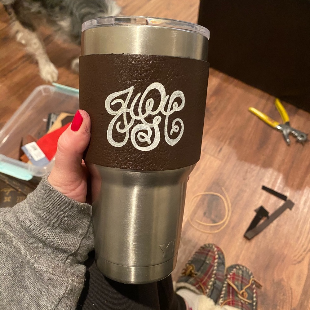 Yeti Leather Koozy Wrap